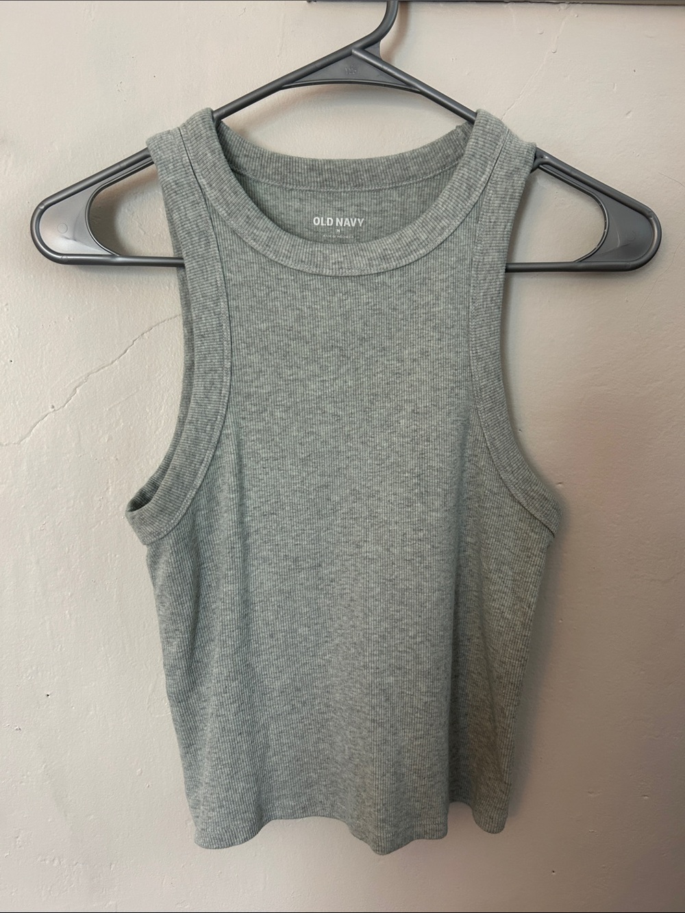 Old Navy Women's Light Gray Ribbed Tank